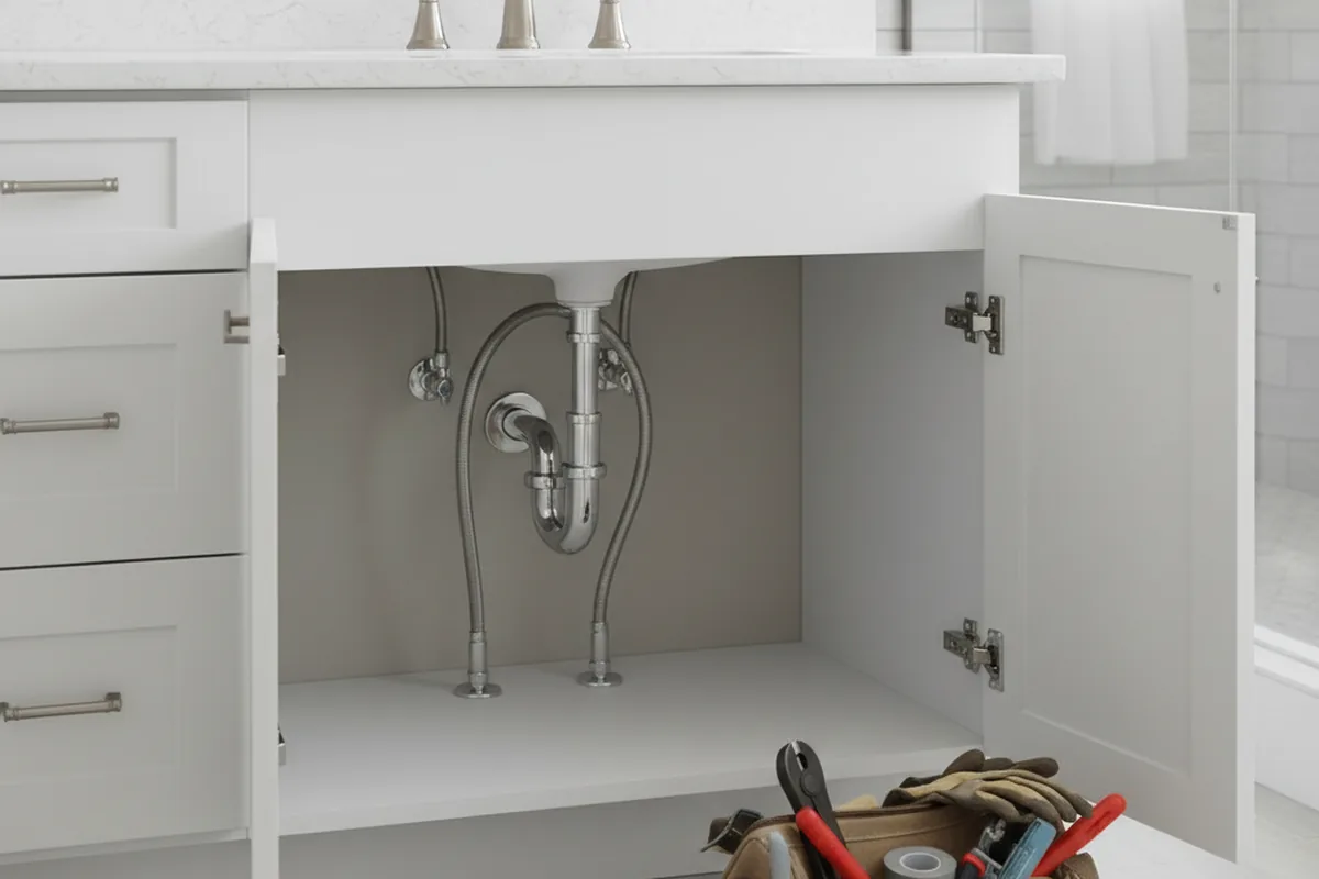 Finished fixture set after Gas Line Repair in Alpharetta